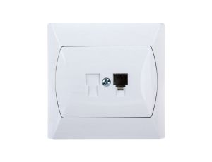 AKCENT Gniazdo telefoniczne pojedyncze RJ11 białe GPT-1A/00