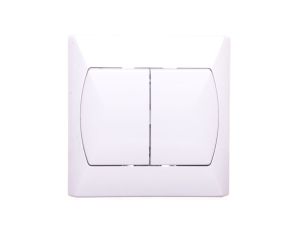 AKCENT Łącznik schodowy podwójny z podświetleniem biały ŁP-10AS/00