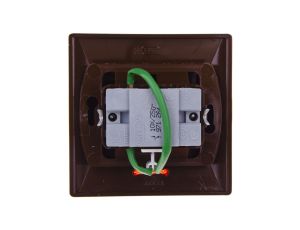 AKCENT Przycisk /dzwonek/ z podświetleniem brązowy ŁP-6AS/24