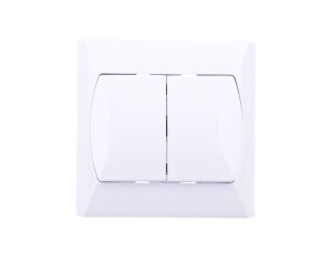 AKCENT Łącznik schodowy + pojedynczy biały ŁP-9A/00