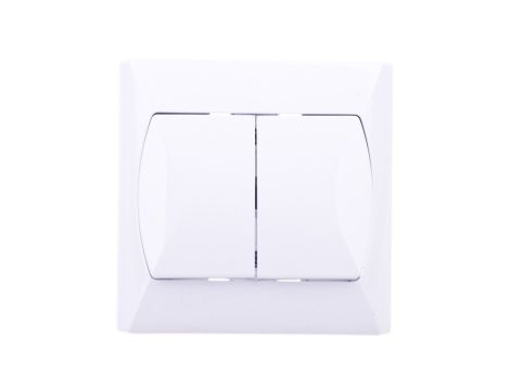 AKCENT Łącznik schodowy + pojedynczy biały ŁP-9A/00