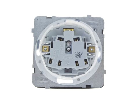 KARO Gniazdo bryzgoszczelne z/u IP44 klapka biała GPH-1SZ/m/00/w