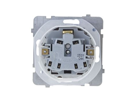 KARO Gniazdo bryzgoszczelne z/u IP44 klapka przezroczysta czekoladowy metalik GPH-1SZ/m/40/d