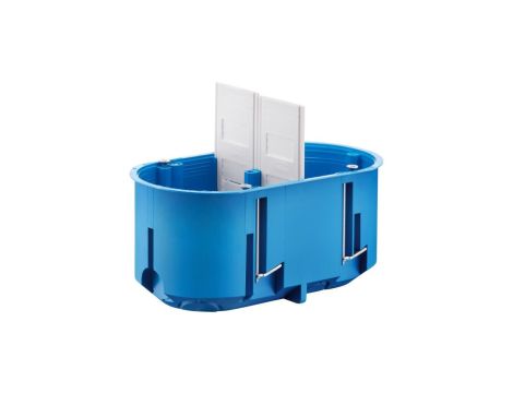 Puszka podtynkowa podwójna 60mm regips głęboka niebieska P2x60D 32092203