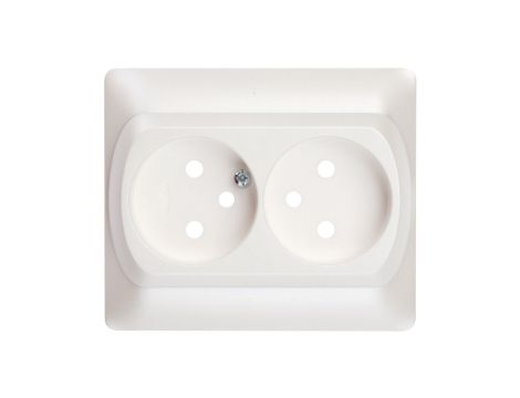 SISTENA LIFE Plakietka gniazda podwójnego pearl 771535