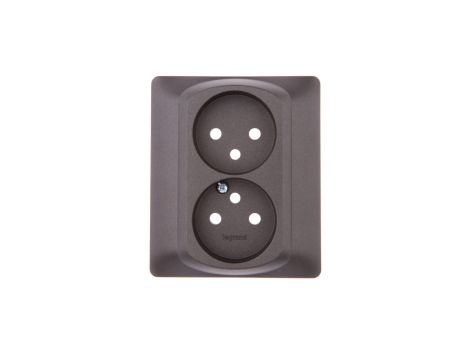 SISTENA LIFE Plakietka gniazda podwójnego choco 771235