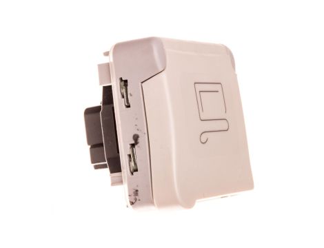 PLEXO55 Gniazdo pojedyncze z/u 16A z blokadą białe/ecru 069623