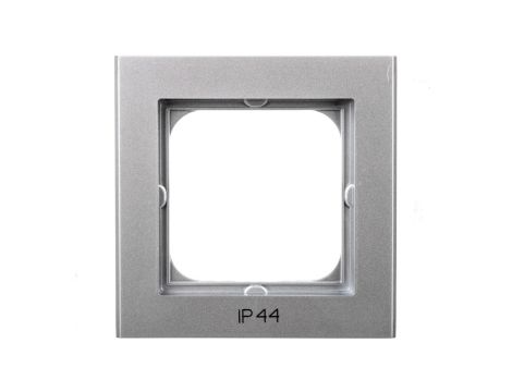 SONATA Ramka pojedyncza do łączników IP44 srebro mat RH-1R/38