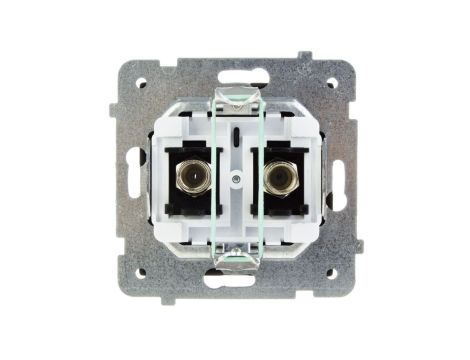 SONATA Gniazdo antenowe podwójne typu F czarny metalik GPA-2RF/m/33