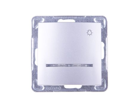 IMPRESJA Przycisk /światło/ z podświetleniem srebrny ŁP-5YS/m/18