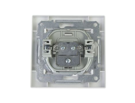 Gniazdo antenowe Asfora SAT przelotowe 4dB białe z ramką EPH3700221