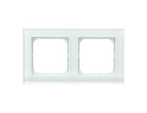 SONATA Ramka podwójna białe szkło R-2RG/31