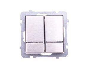 SONATA Łącznik świecznikowy z podświetleniem stal inox ŁP-2RMS/m/37