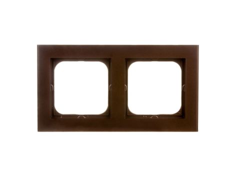 SONATA Ramka podwójna czekoladowy metalik R-2R/40