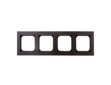 SONATA Ramka poczwórna czarny metalik R-4R/33
