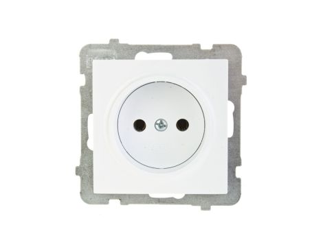 AS Gniazdo pojedyncze b/u białe GP-1G/m/00