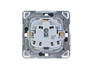 IMPRESJA Gniazdo bryzgoszczelne z/u IP44 z przesłonami klapka ecru GPH-1YZP/m/27/w