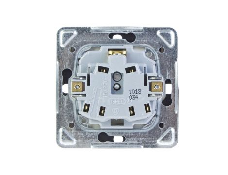 IMPRESJA Gniazdo bryzgoszczelne z/u IP44 z przesłonami klapka ecru GPH-1YZP/m/27/w