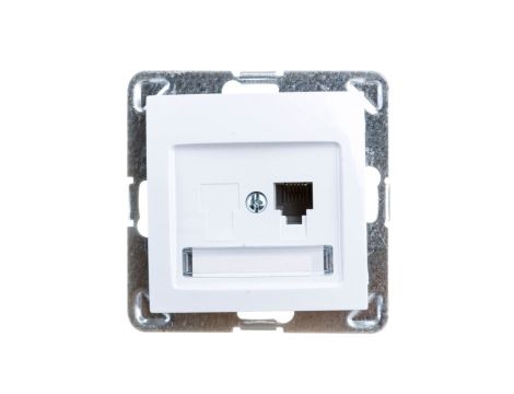 IMPRESJA Gniazdo telefoniczne pojedyncze RJ11 białe GPT-1Y/m/00