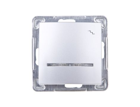 IMPRESJA Łącznik schodowy z podświetleniem srebrny ŁP-3YS/m/18