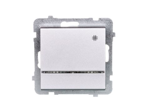 SONATA Łącznik krzyżowy z podświetleniem srebro mat ŁP-4RS/m/38