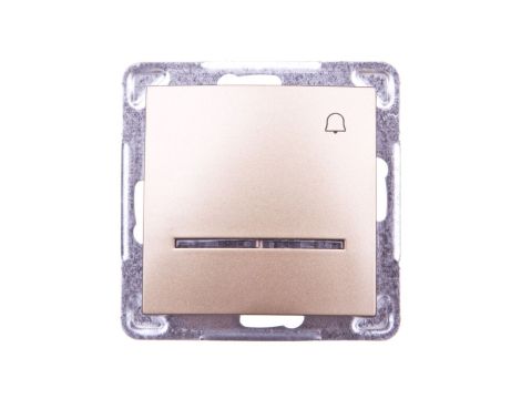 IMPRESJA Przycisk /dzwonek/ z podświetleniem złoty metalik ŁP-6YS/m/28