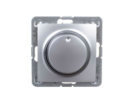 IMPRESJA Ściemniacz przyciskowo-obrotowy /żarowy i halogenowy/ srebrny ŁP-8Y/m/18