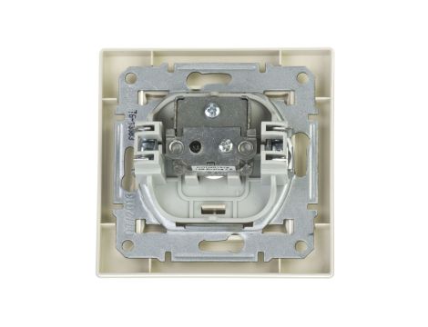 Gniazdo antenowe Asfora TV końcowe 1dB kremowe z ramką EPH3200123