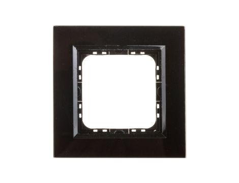 SONATA Ramka pojedyncza czarne szkło / czarna R-1RGC/32/25