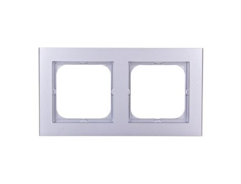 SONATA Ramka podwójna srebro mat R-2R/38