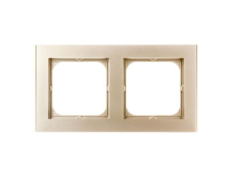 SONATA Ramka podwójna szampański złoty R-2R/39