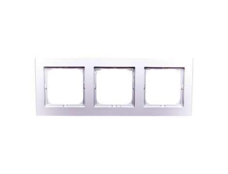 SONATA Ramka potrójna srebro mat R-3R/38
