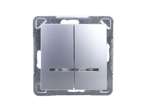 IMPRESJA Łącznik świecznikowy z podświetleniem srebrny ŁP-2YS/m/18