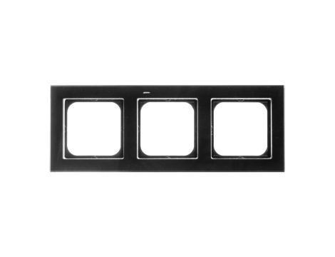 SONATA Ramka potrójna czarne szkło R-3RG/32