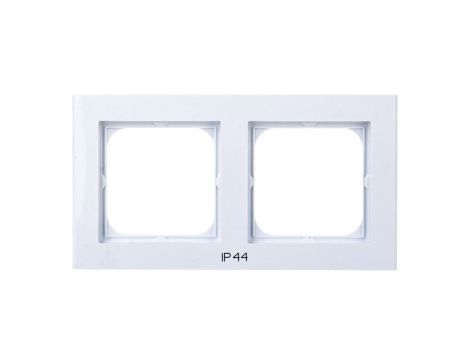 SONATA Ramka podwójna do łączników IP44 biała RH-2R/00