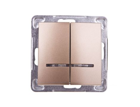 IMPRESJA Łącznik świecznikowy z podświetleniem złoty metalik ŁP-2YS/m/28