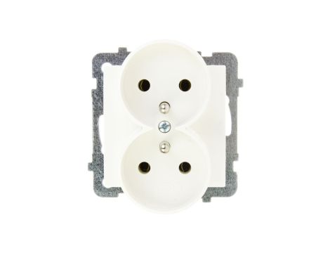 AS Gniazdo podwójne z/u ecru GP-2GRZ/m/27