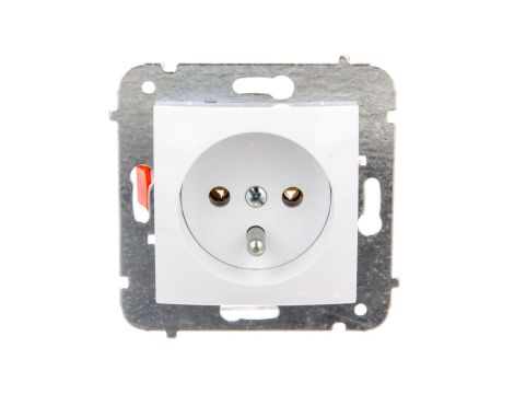 CARLA Gniazdo pojedyncze z/u białe 1733-10