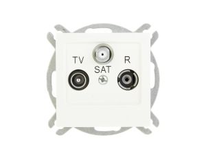 AS Gniazdo antenowe RTV-SAT końcowe ecru GPA-GS/m/27