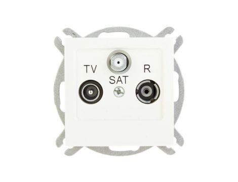 AS Gniazdo antenowe RTV-SAT końcowe ecru GPA-GS/m/27