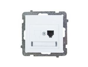 AS Gniazdo telefoniczne pojedyncze RJ11 białe GPT-1G/m/00