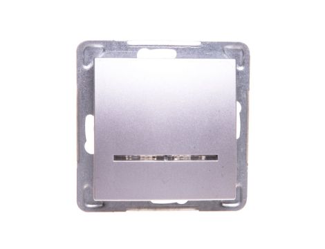 IMPRESJA Łącznik pojedynczy z podświetleniem srebrny ŁP-1YS/m/18