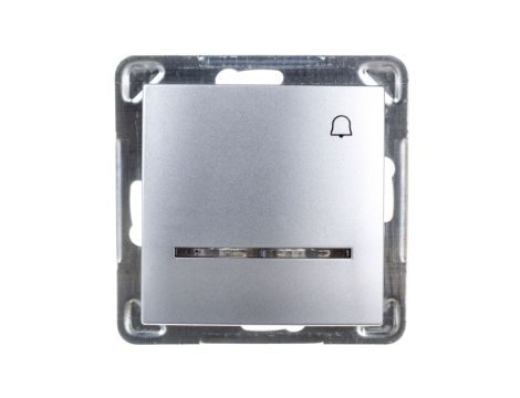 IMPRESJA Przycisk /dzwonek/ z podświetleniem srebrny ŁP-6YS/m/18