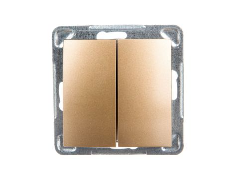 IMPRESJA Łącznik schodowy podwójny złoty metalik ŁP-10Y/m/28