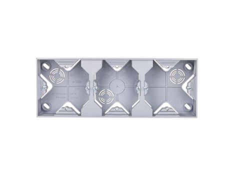 IMPRESJA Puszka natynkowa potrójna srebro PNP-3Y/18