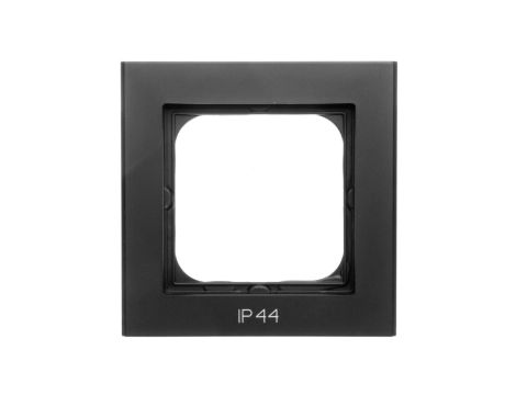 SONATA Ramka pojedyncza do łączników IP44 czarny metalik RH-1R/33