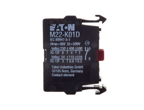 Styk pomocniczy 1Z montaż czołowy M22-K10P 110835