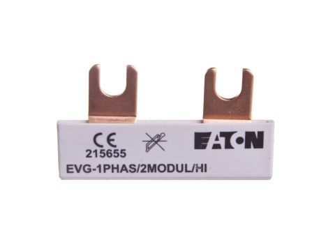 Szyna łączeniowa 1P 63A 10mm2 widełkowa EVG-1PHAS/2MODUL/HI 215655