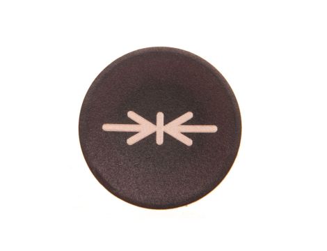 Soczewka przycisku 22mm płaska czarna z symbolem MOCOWANIE M22-XD-S-X14 218180