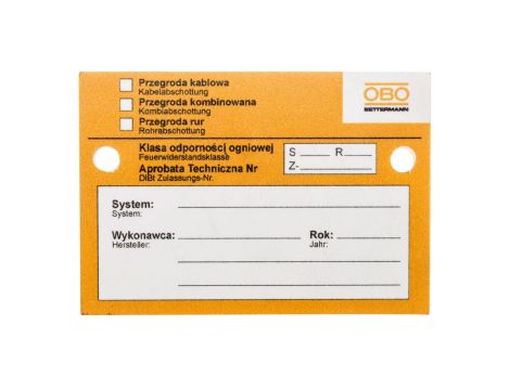 Tabliczka identyfikacyjna KS-S 7205425